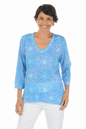 ReinforcedHem Gingham Bandana Criss Cross Tunic