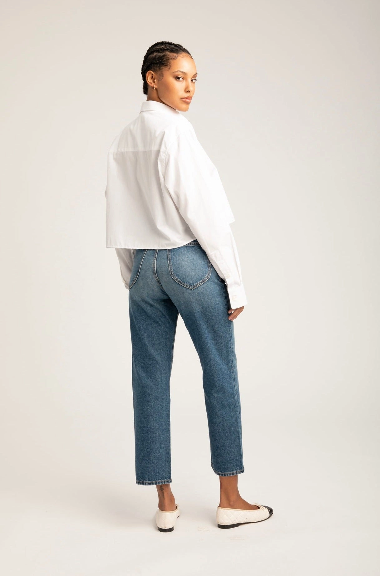 Gainsbourg Cropped Straight Leg Denim Anti Pilling Treatment ThermalRegulating Fabric