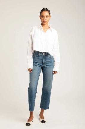 MultiPocket Gainsbourg Cropped Straight Leg Denim