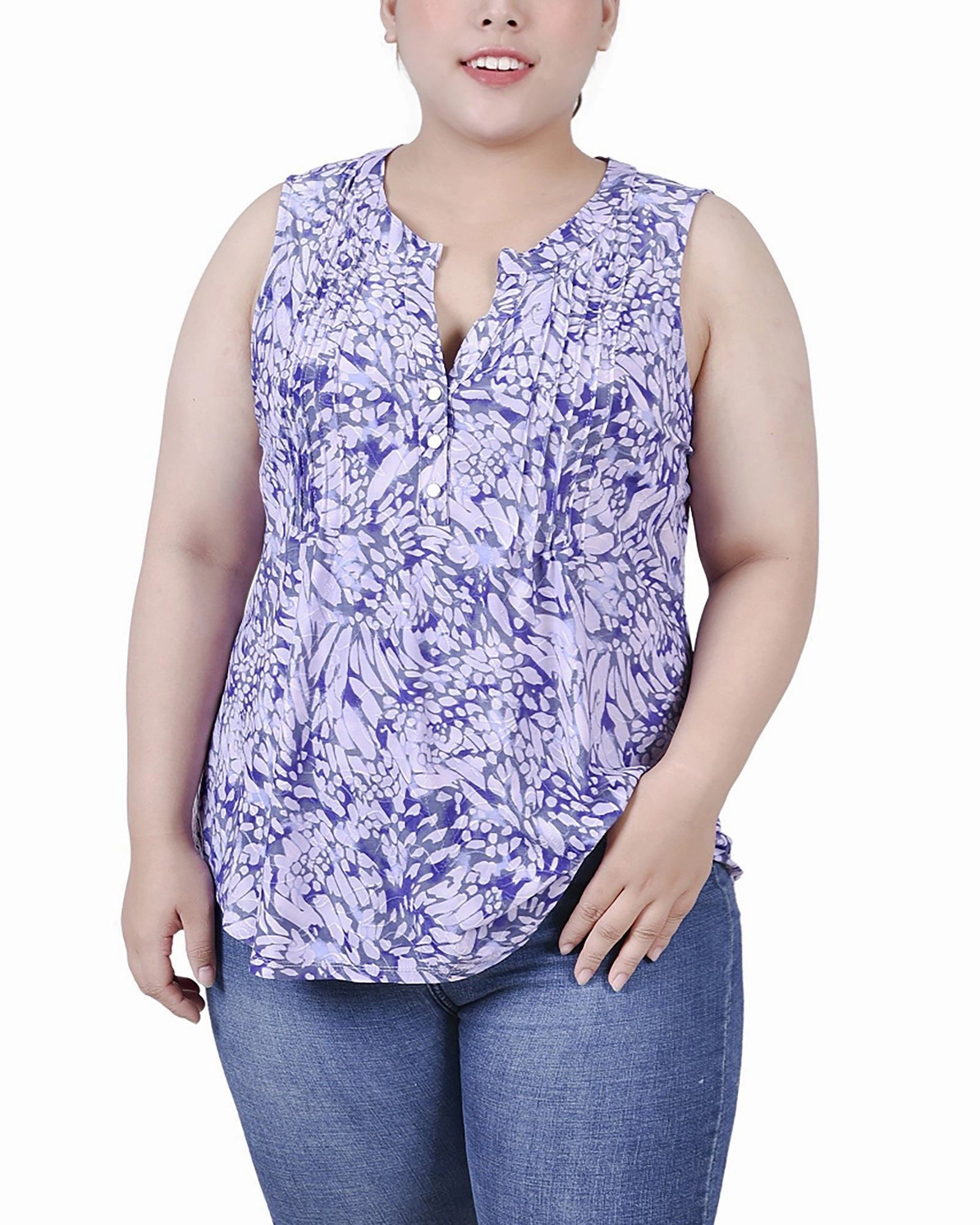 Sport Hoodie AirflowOptimized Design Plus Size Sleeveless Jacquard Y Neck Top