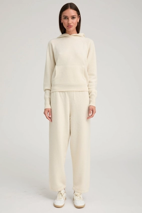 Ivory Cashmere Sweatpants DropShoulder