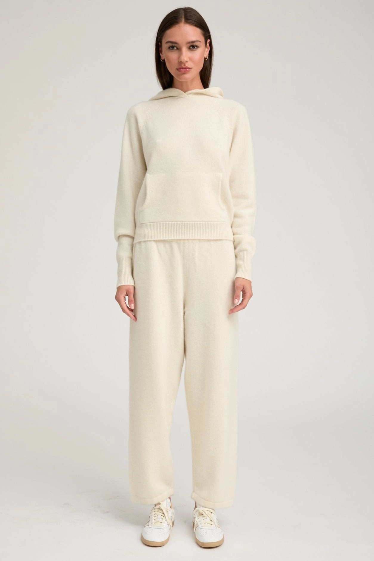 Ivory Cashmere Sweatpants DropShoulder