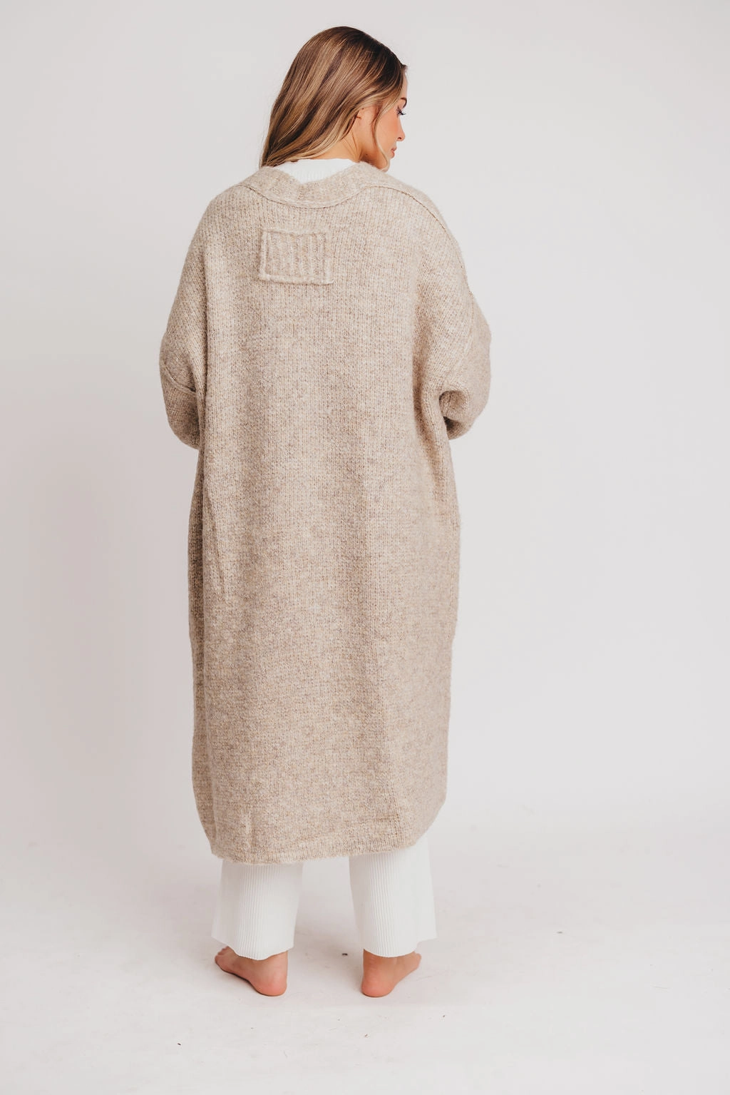Amelia Oversized Longline Cardigan in Oatmeal AllClimateAdaptive