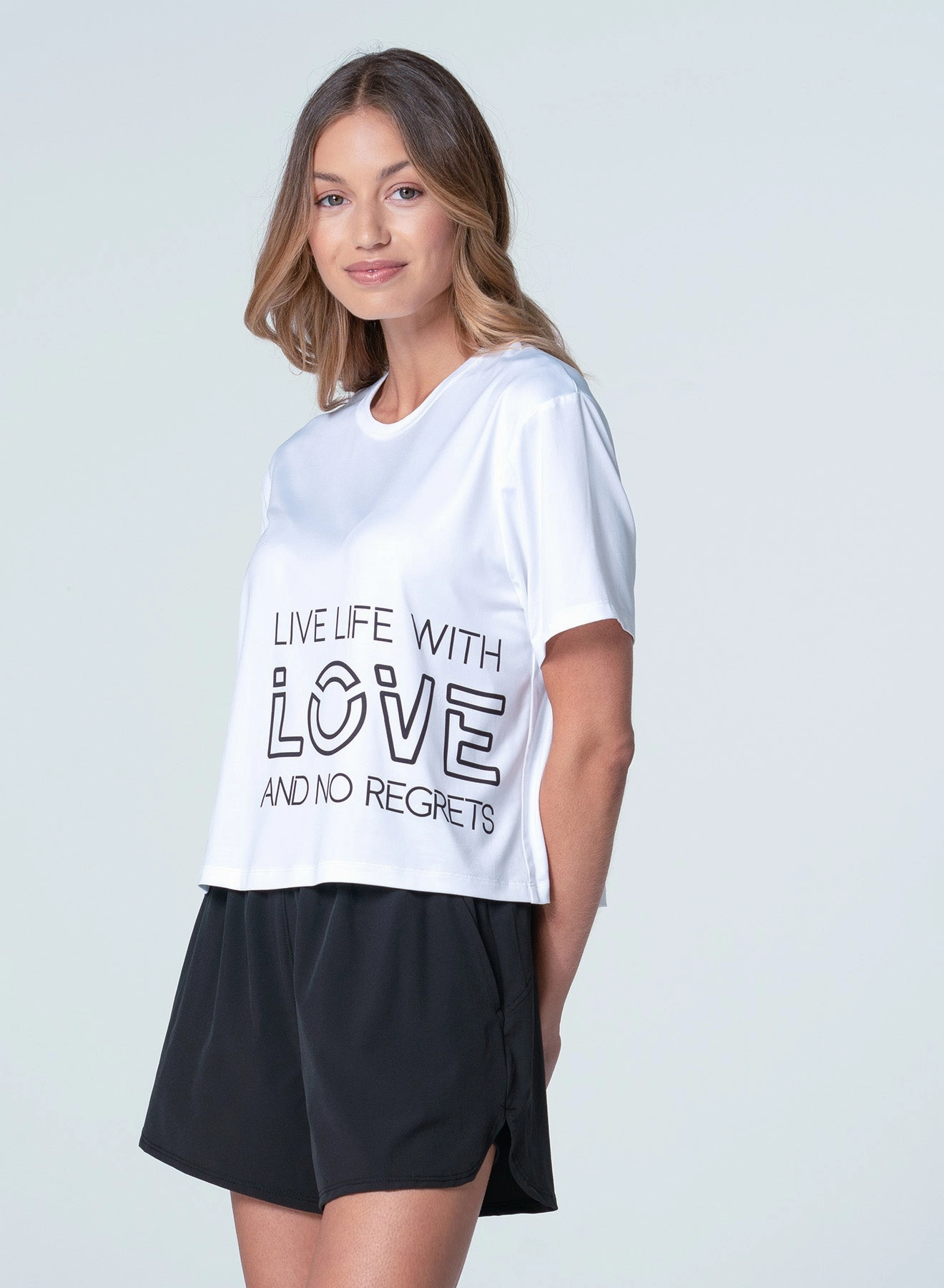 Silicone Grip Interior Live Life With Love Short Sleeve