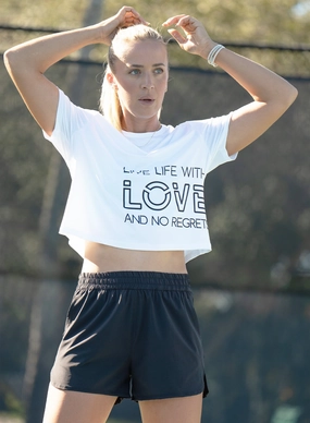 Two Tone Weave Odor Control Finish Live Life With Love Short Sleeve
