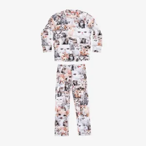Airhole Thermal Milk Fleece Set Junior - Kitties