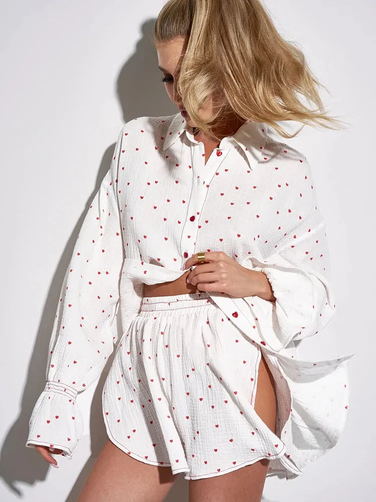 Airy Cotton Pajamas Set for All-Night Comfort