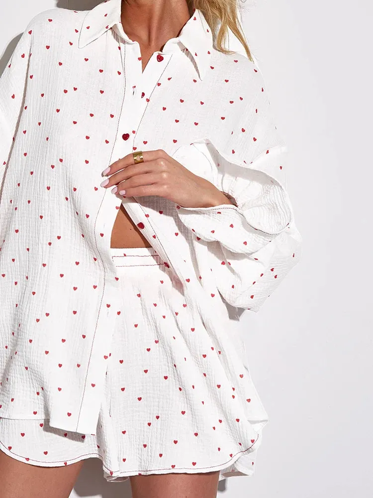 Airy Cotton Pajamas Set for All-Night Comfort