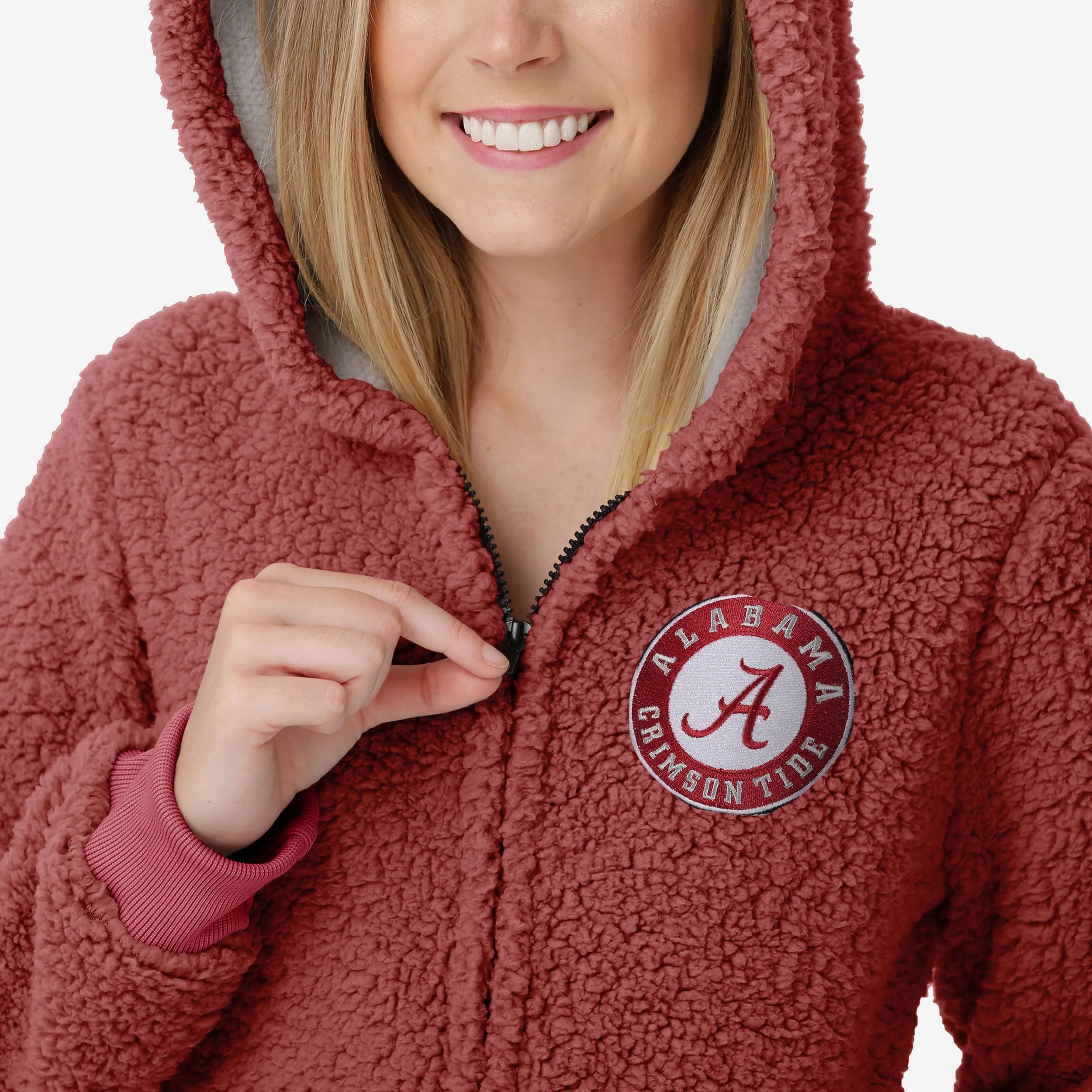 Alabama Crimson Tide Womens Sherpa One Piece Pajamas