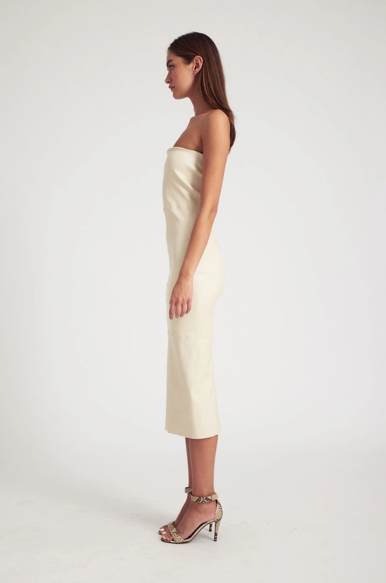 Alabaster Leather Tube Dress All Layer