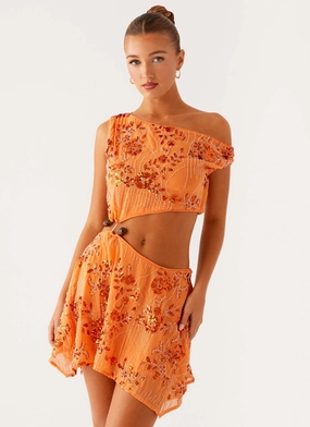 Beachwear Aletta Sequin Mini Dress - Orange