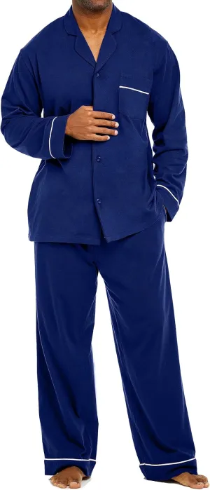 Alexander Del Rossa Cotton Pajamas for Men Set, Knit PJ Mens Pajamas Set, Pijamas Para Hombres de Algodon