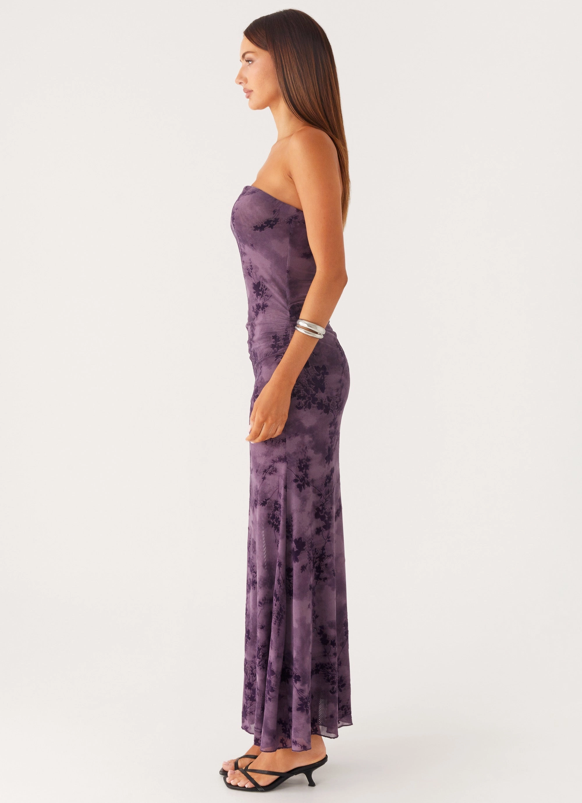 Fashionable Wear Elegant Line Alexandrite Midi Dress - Purple