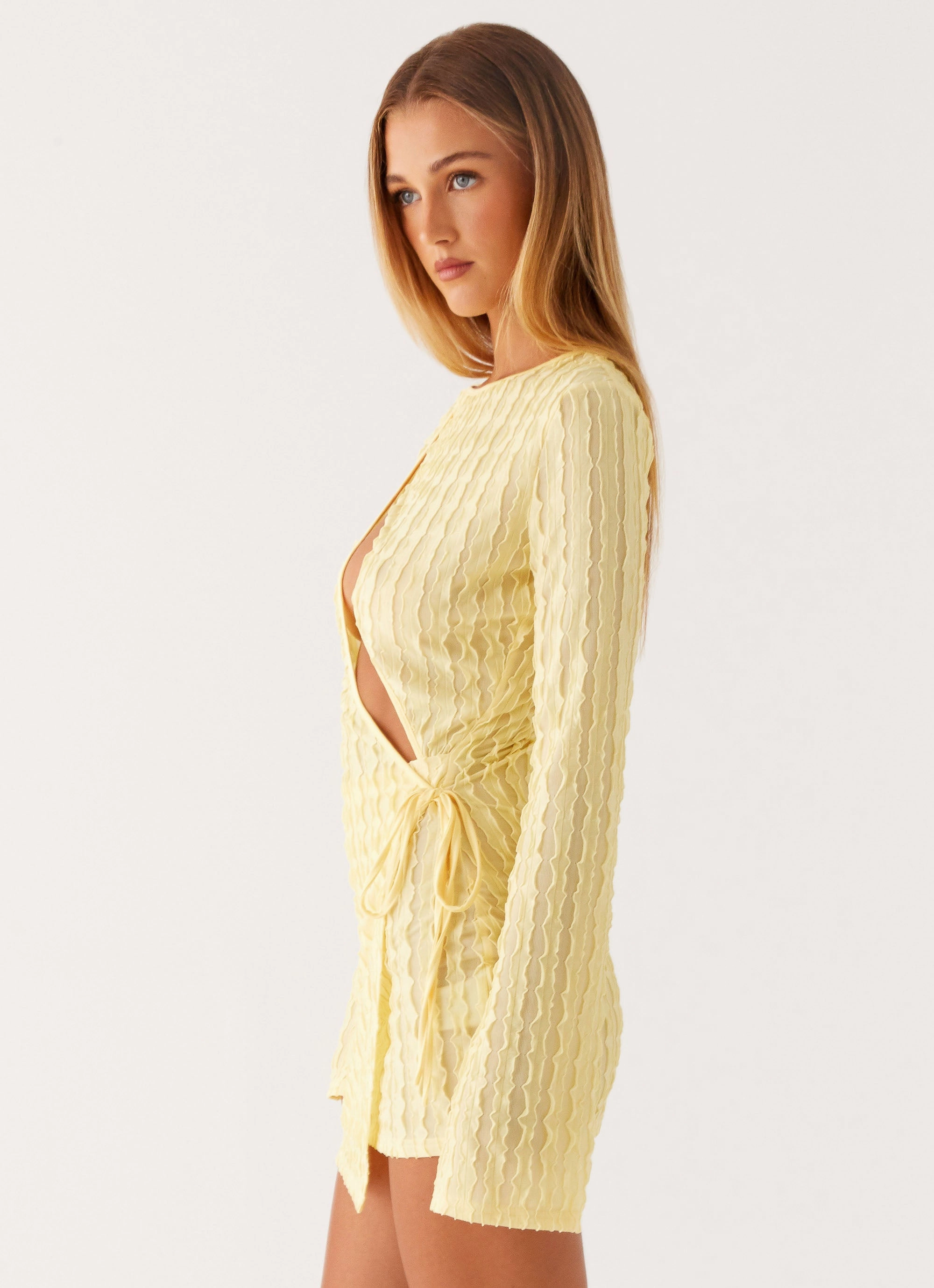 Alfie Mini Dress - Pastel Yellow Water-Repellent-Finish OdorControlTreatment