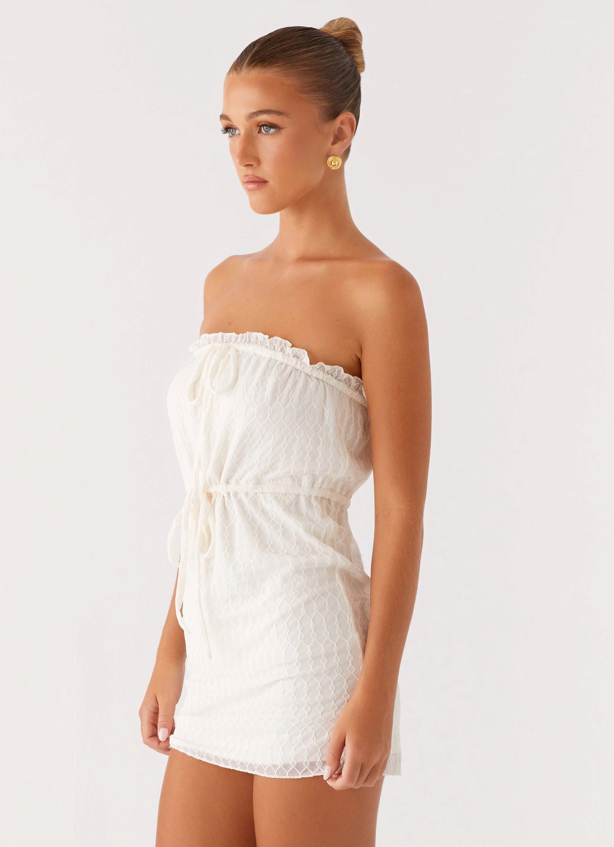 Trendy Comfort Alina Mini Dress - Ivory