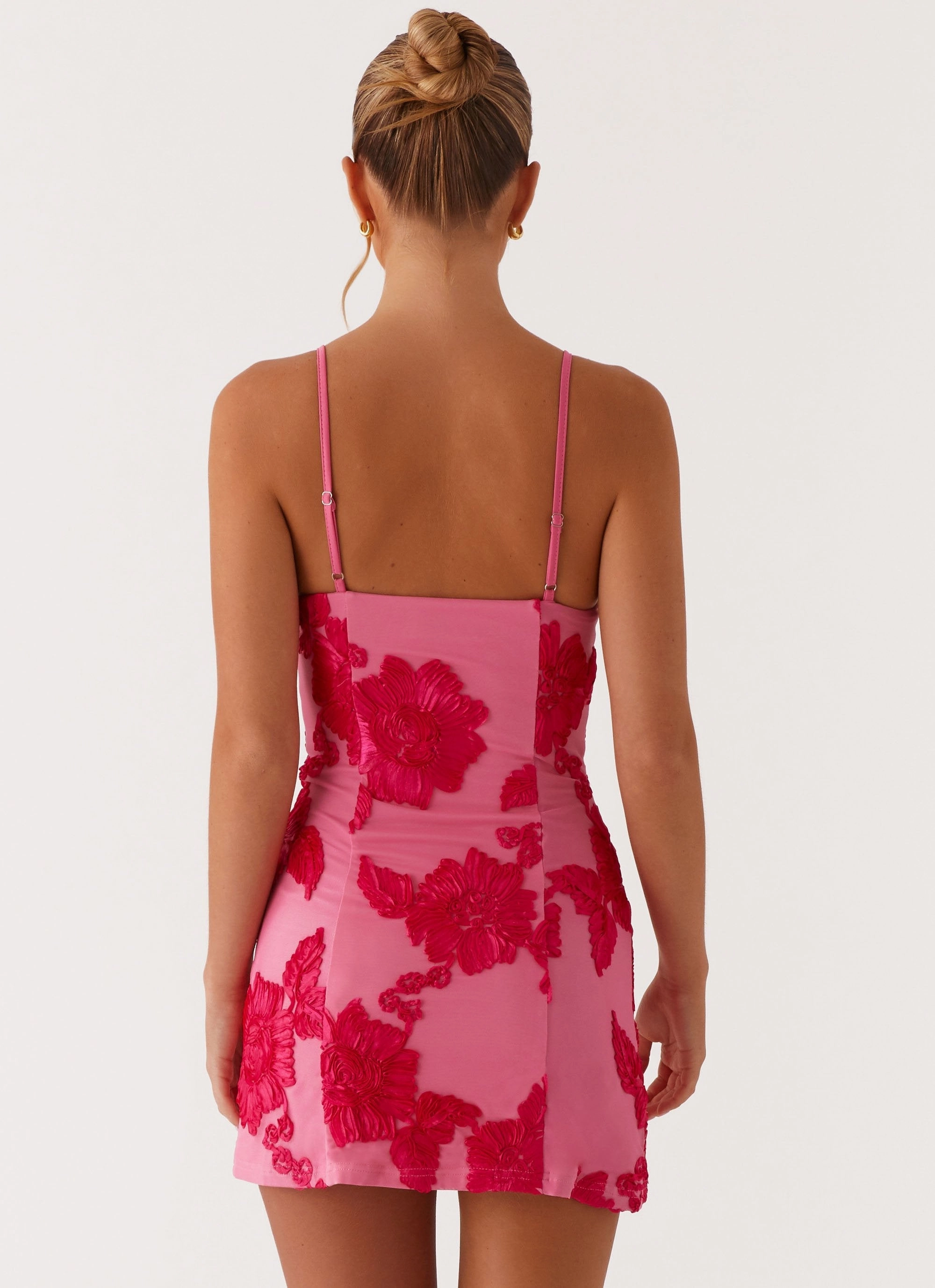 Alivia Mini Dress - Pink Dropped-Waist