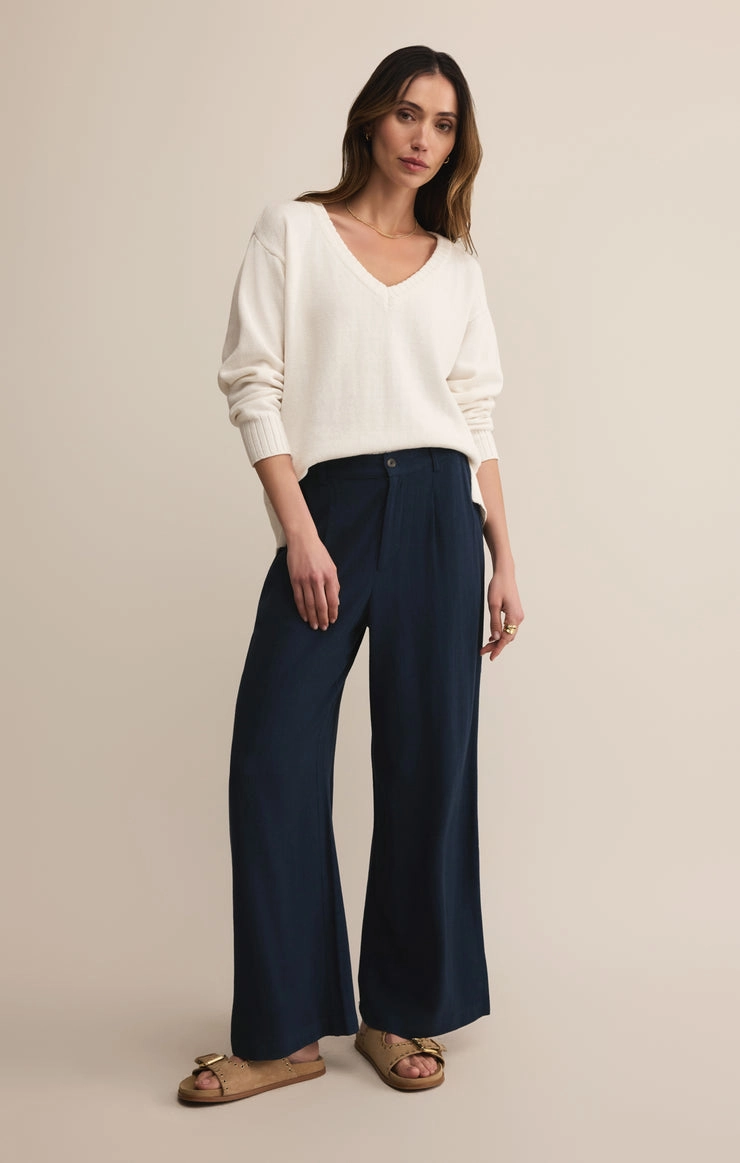 OdorResistant Treatment BondedEdges ALL AROUND VNECK SWEATER