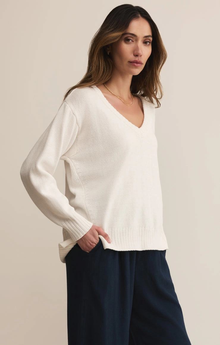 ALL AROUND VNECK SWEATER Tagless Collar
