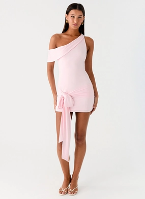 All Day Mini Dress - Baby Pink Clean Stitch Casual Wear