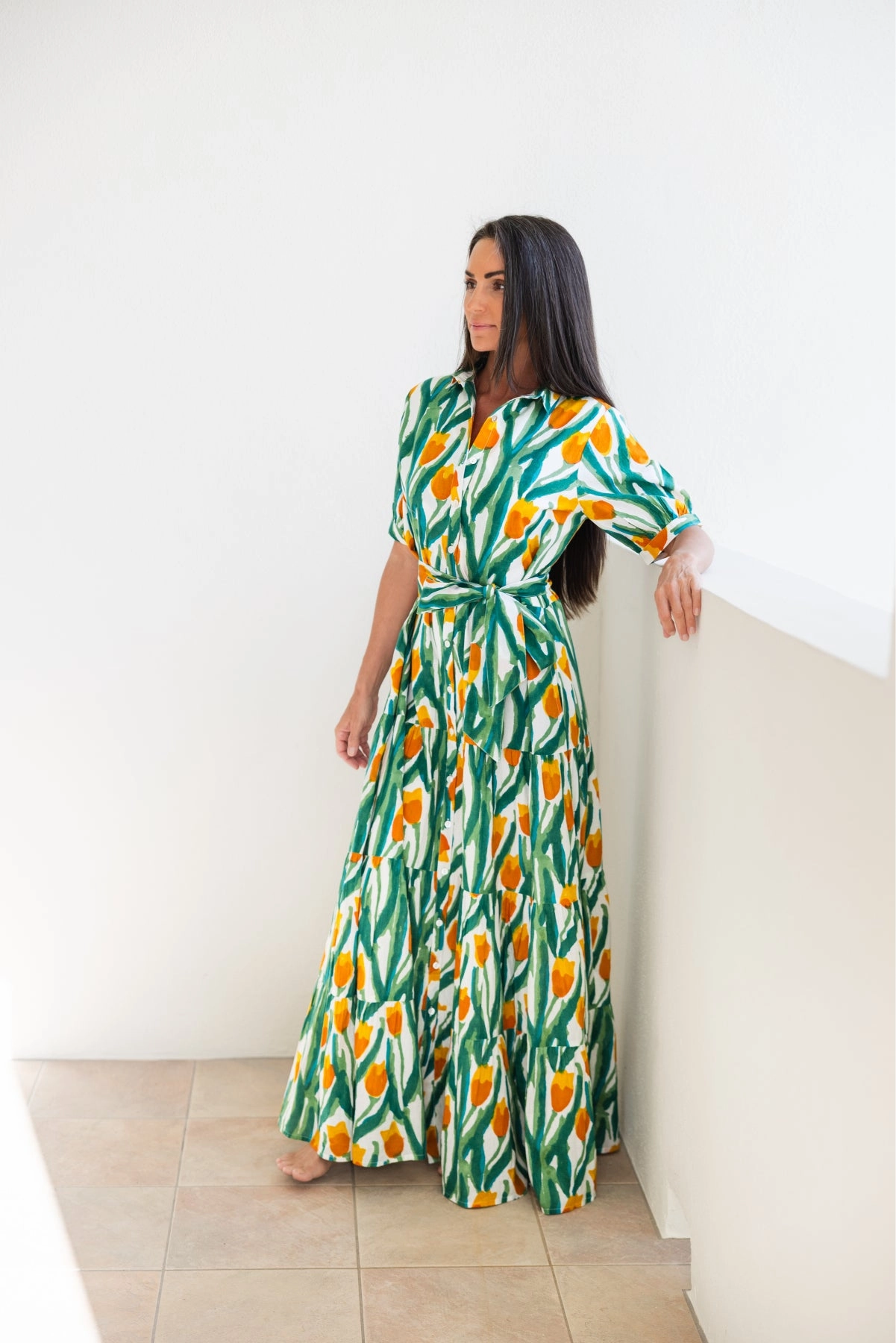 Hampton Dress Yellow Tulips Seasonal Must-Have Mood Look