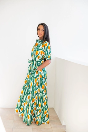 Hampton Dress Yellow Tulips Sharp Motion Daily Comfort