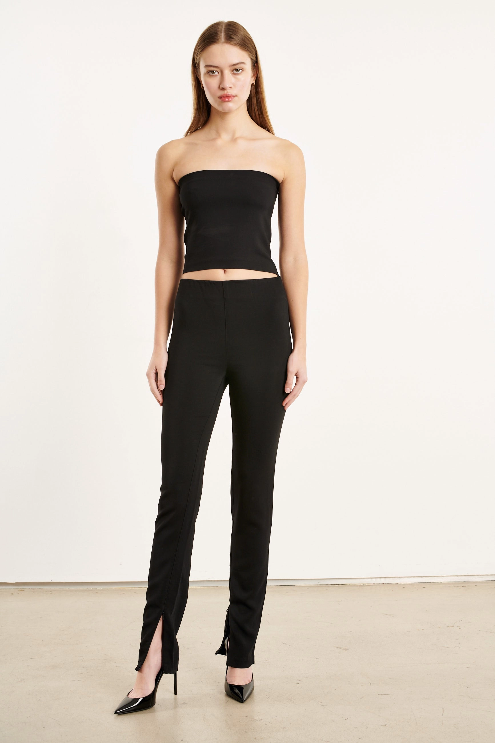 Formal top Black Crepe Tube Top