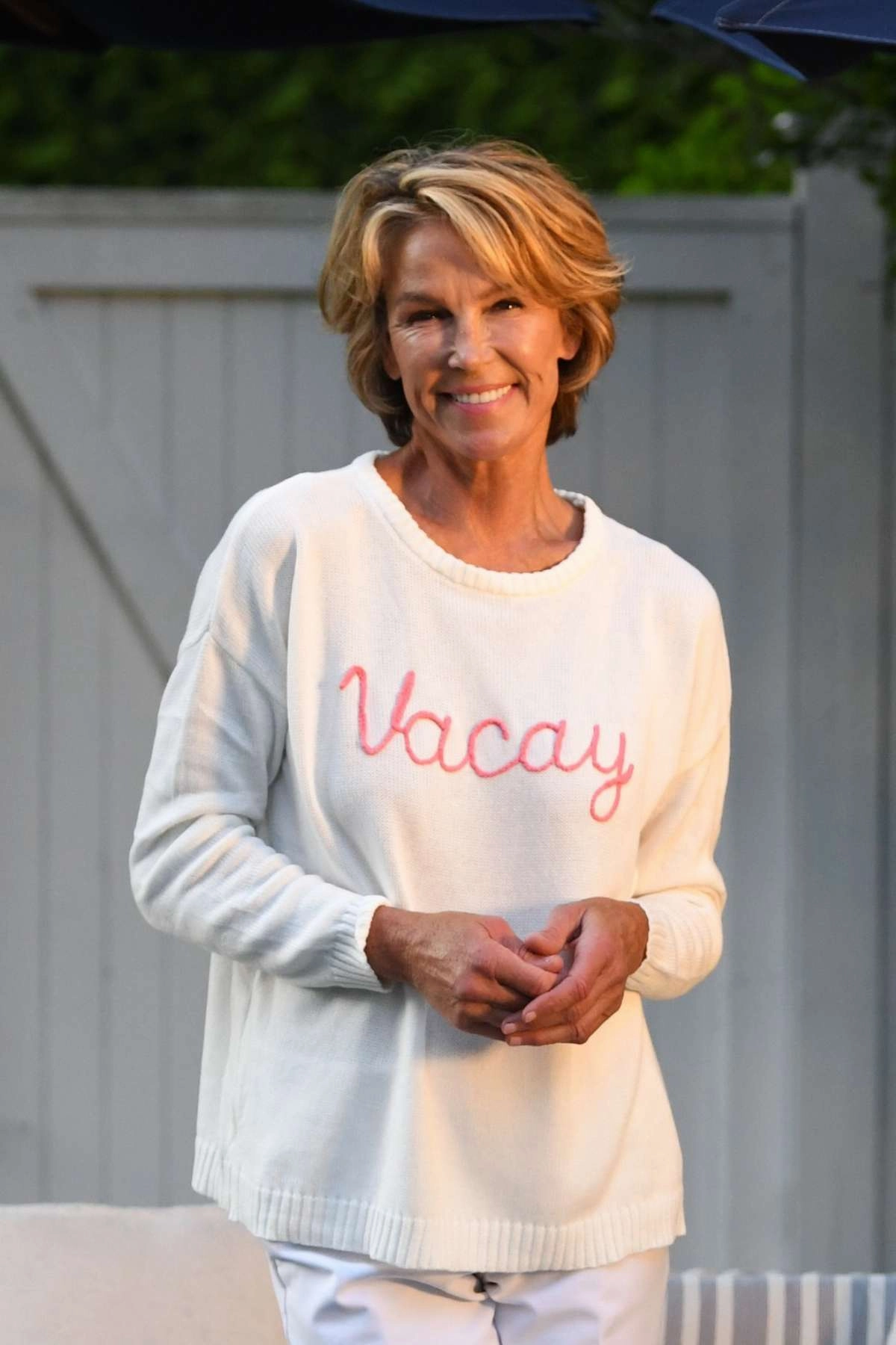 Midweight Four Way Stretch Vacay Sweater / White Coral