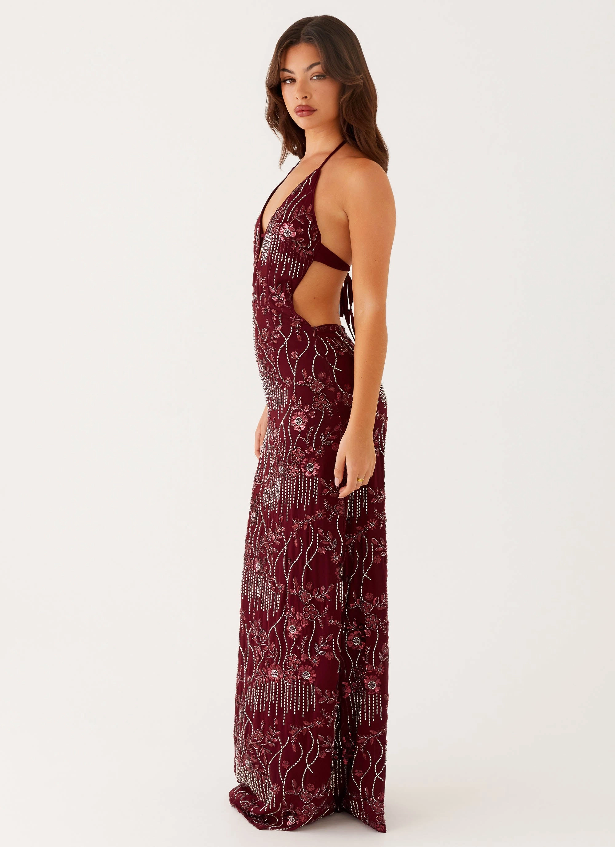 All Time All For Love Maxi Dress - Burgundy