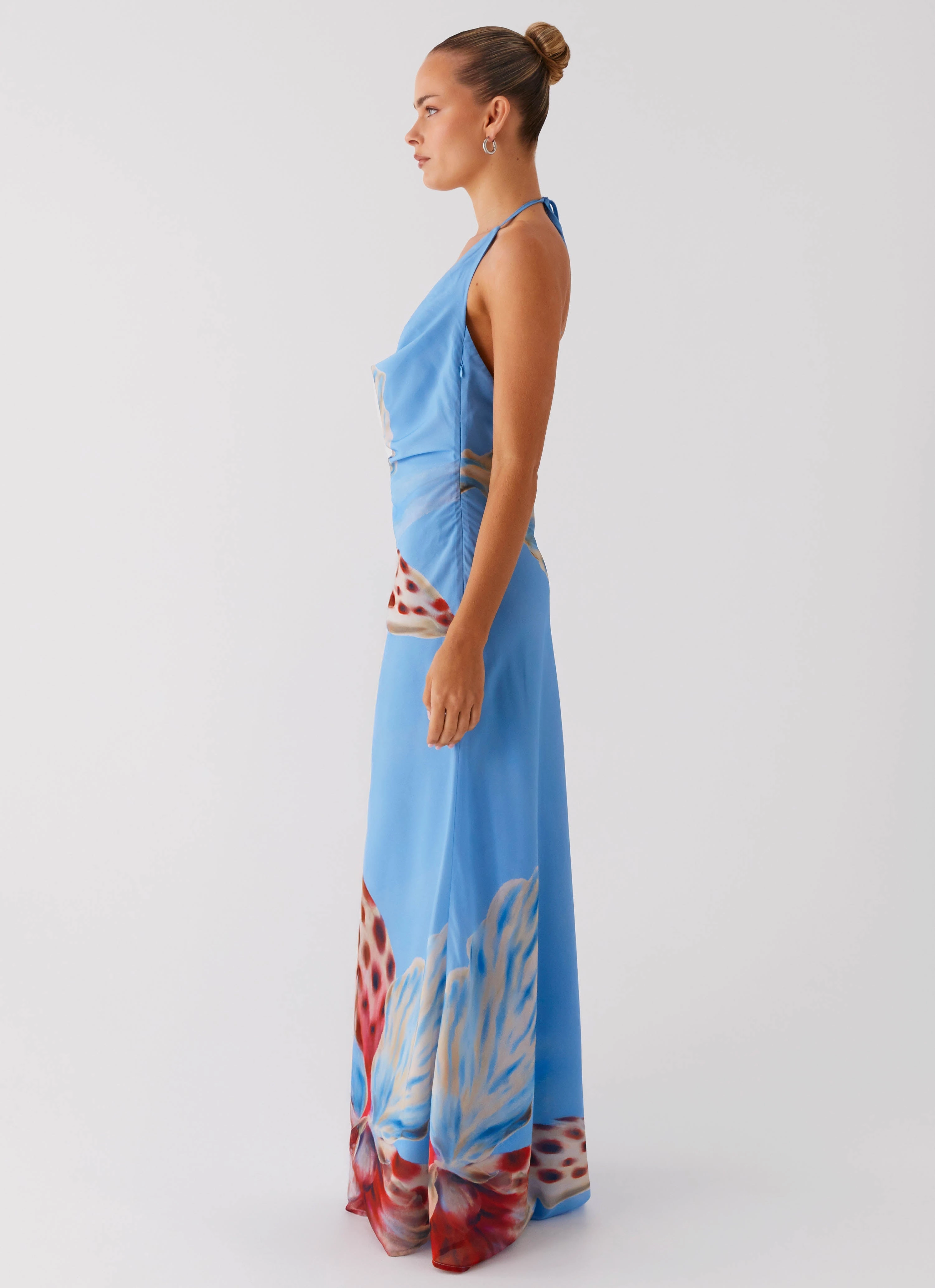 Fashion Fit Grace Glow Stars Align Cowl Maxi Dress - Deep Sea Bloom