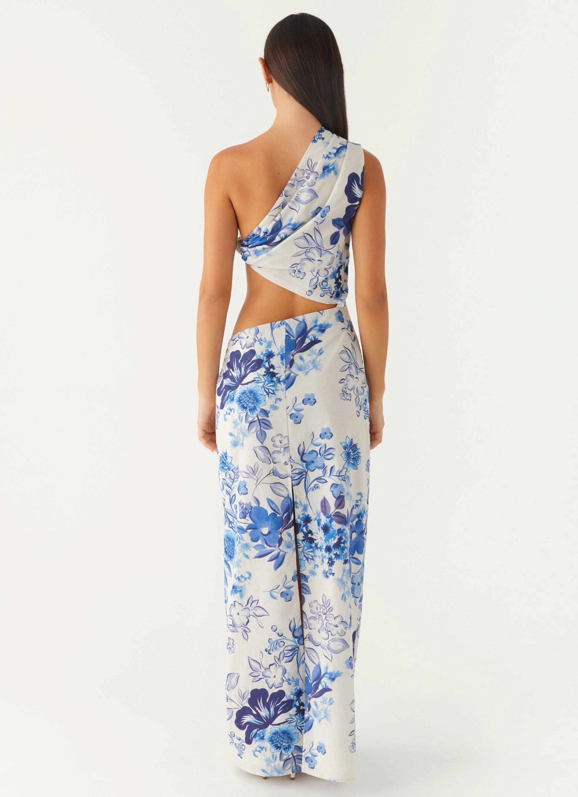 All Summer Long Maxi Dress - Serene Sky Floral Polished Finish Timeless Look Wear