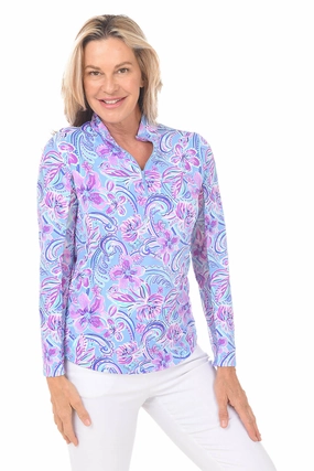 MultiDirectionalStretch Comfy Layer Allie Flowers UPF50  Sun Shirt