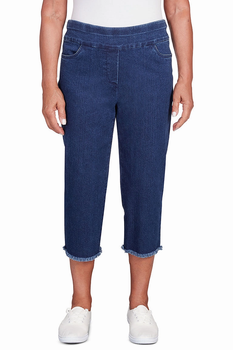 Weather Ready Basic Look Allure Frayed Denim Capri Pant
