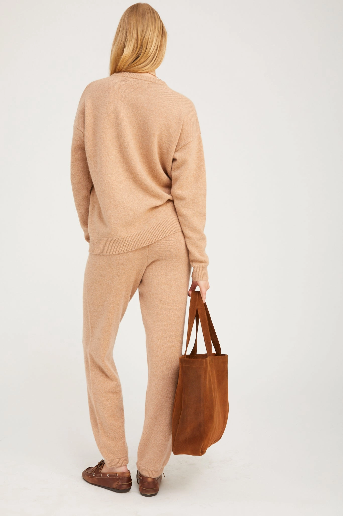 Soft Comfort Cozy Fit Almondine Cashmere Heart Logo Sweatpants