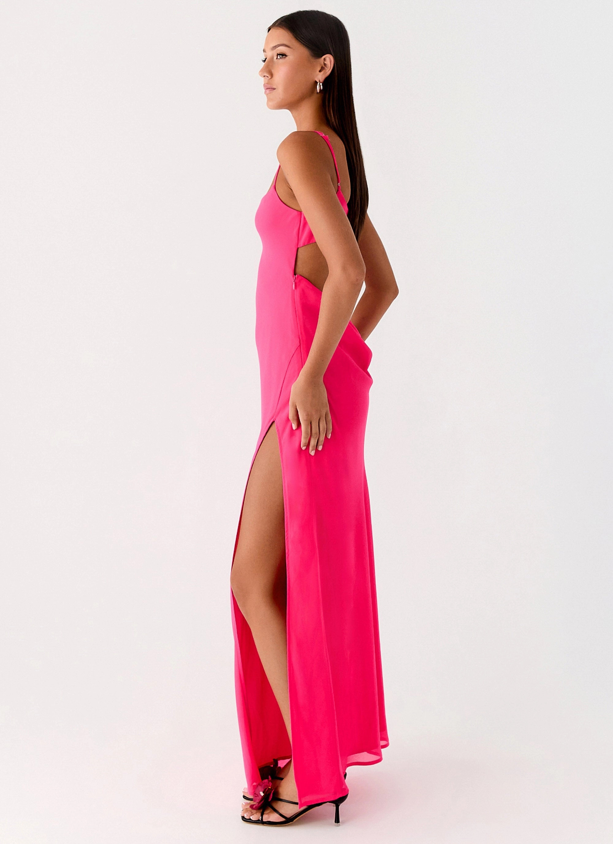 Alouette Maxi Dress - Fuchsia Relaxed Mood Flattering Look Fit