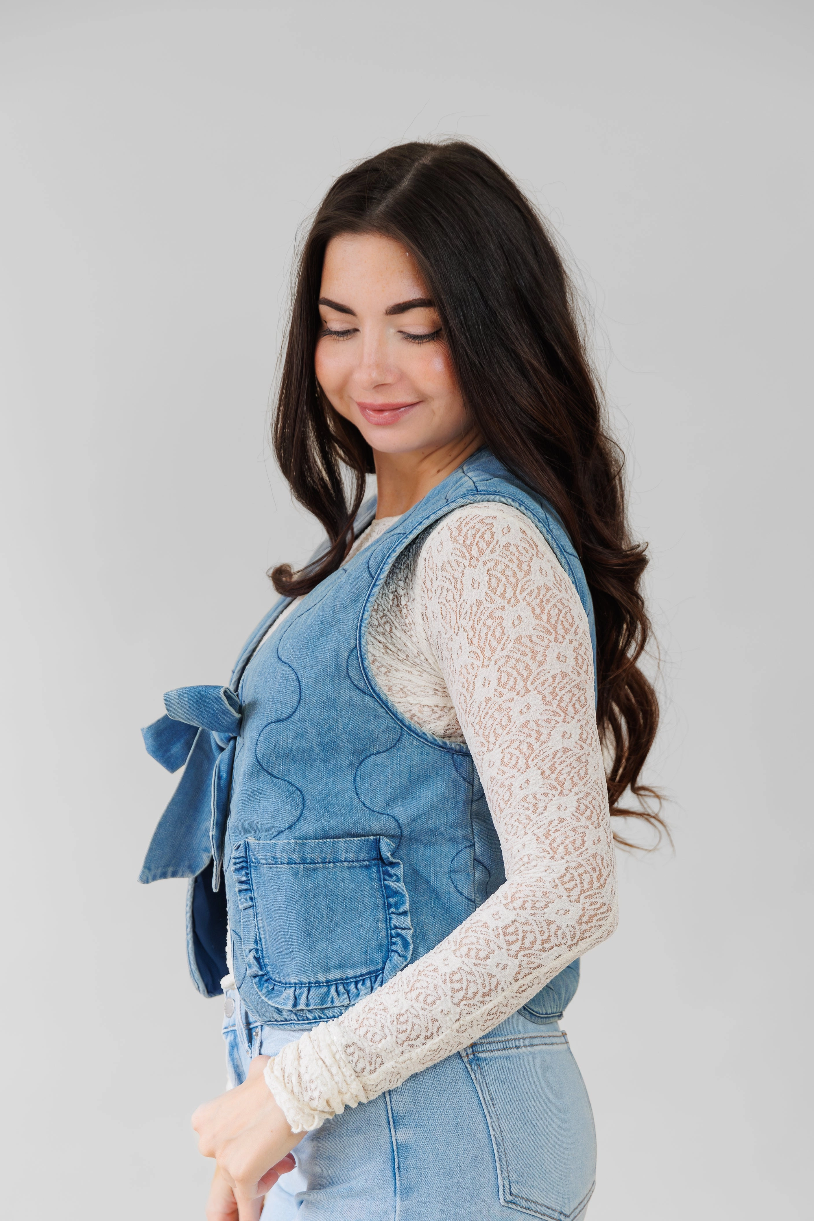 Relaxed Style Neutral MARGOT DENIM VEST