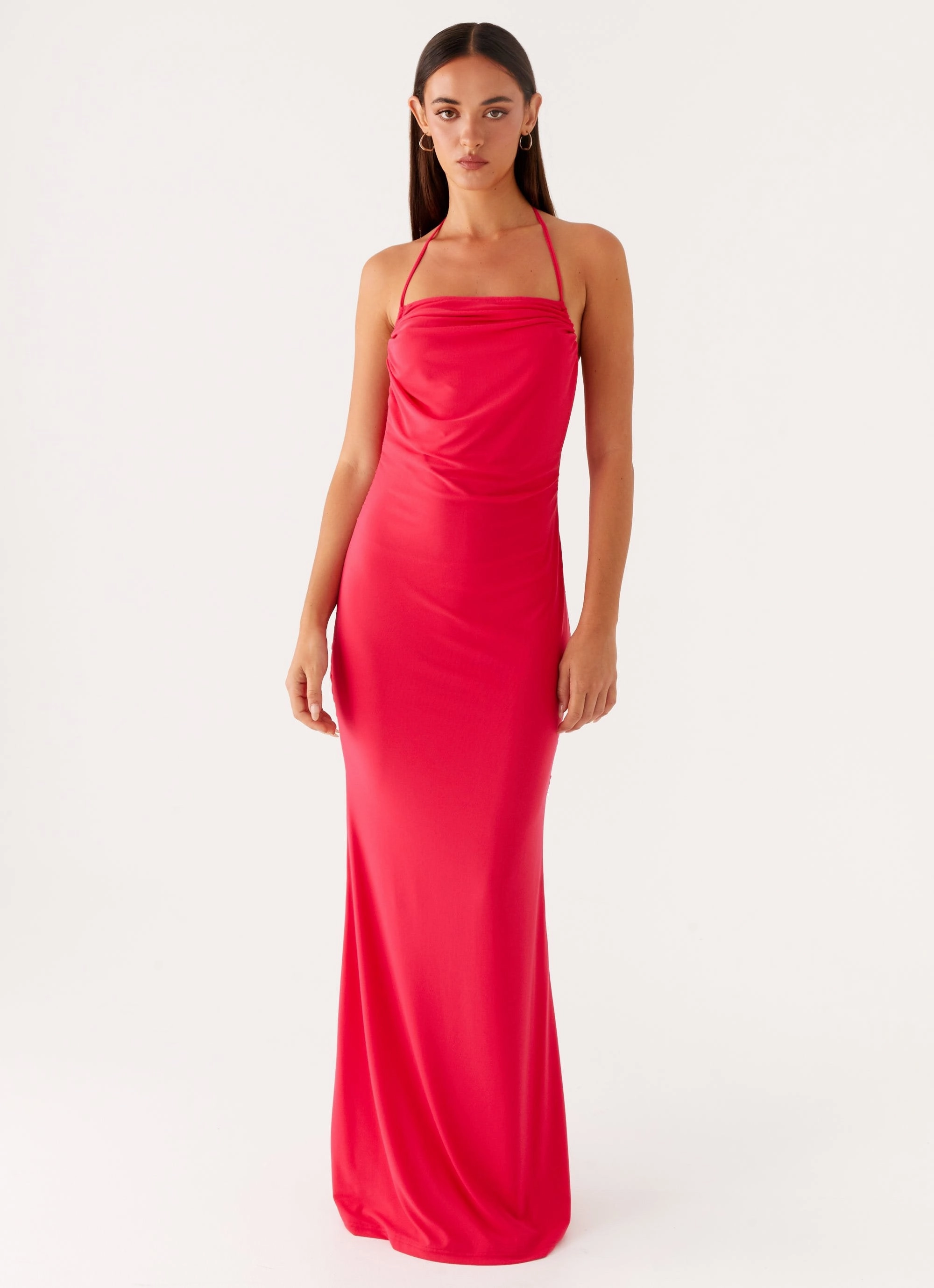 Neutral Finish Amari Maxi Dress - Raspberry