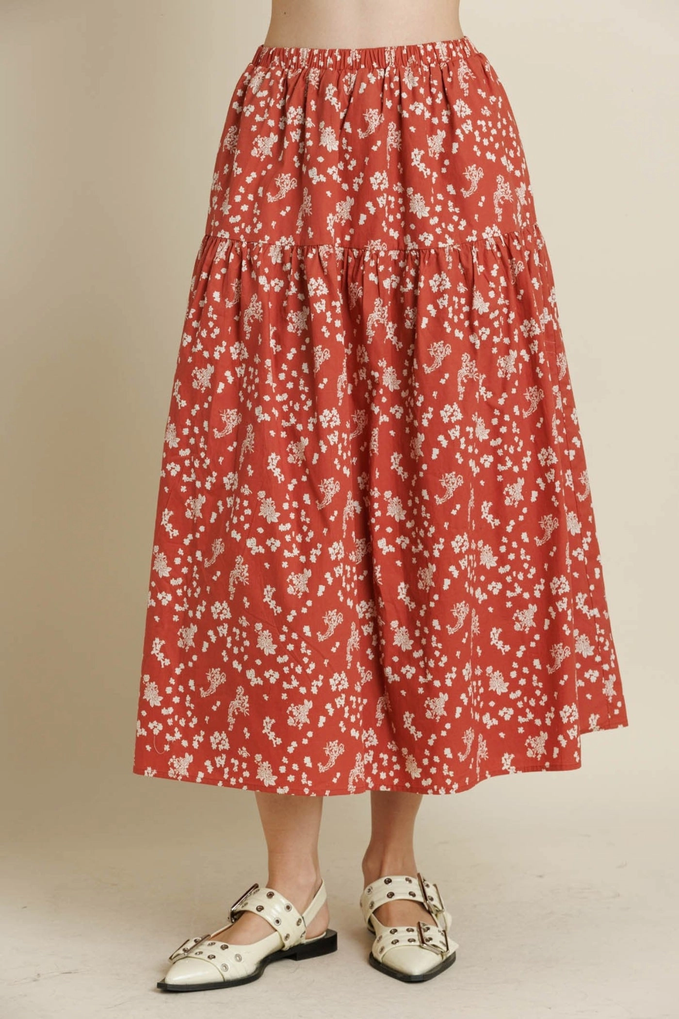 AMAYA FLORAL MAXI SKIRT Chill Wear