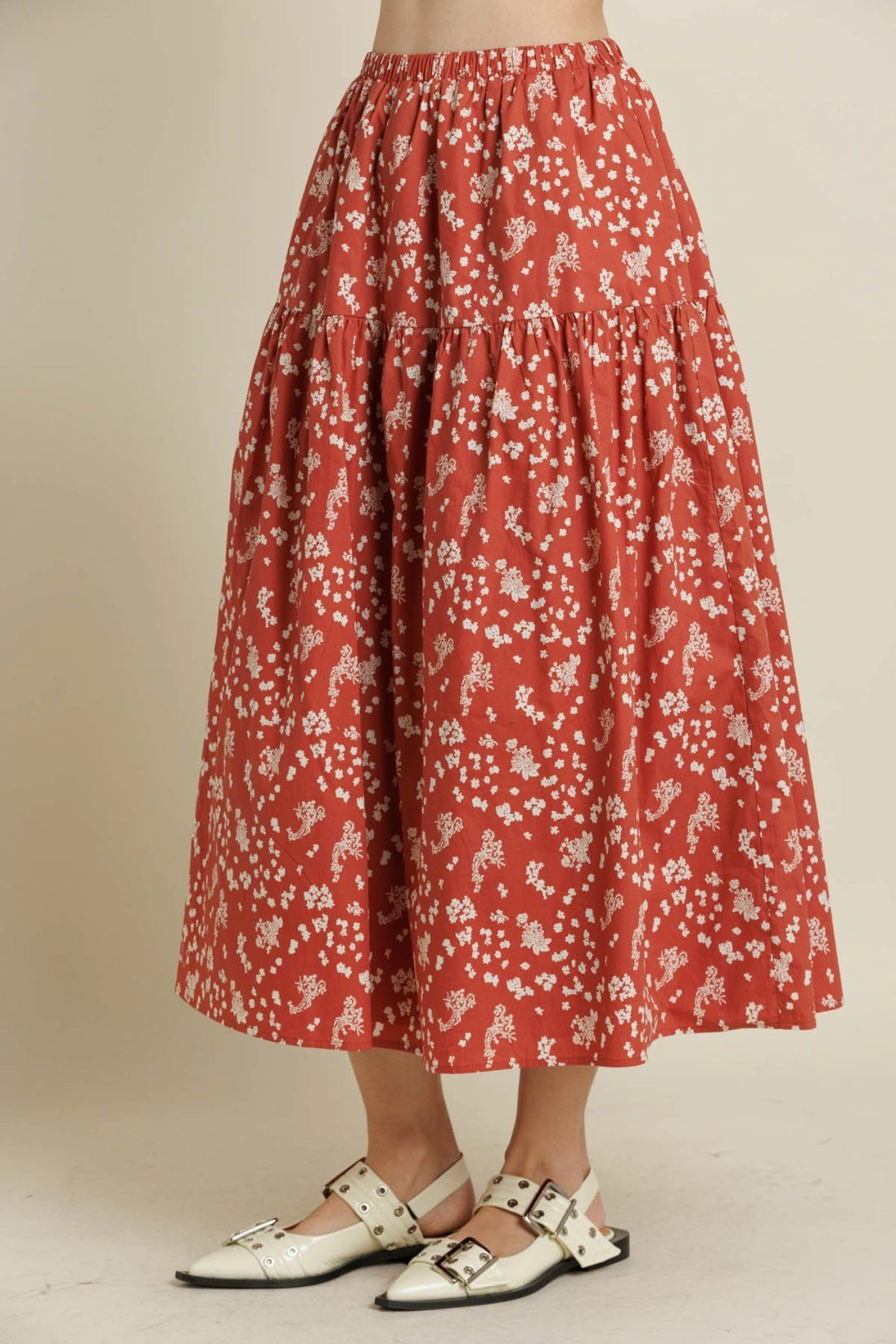 AMAYA FLORAL MAXI SKIRT All Day Fit