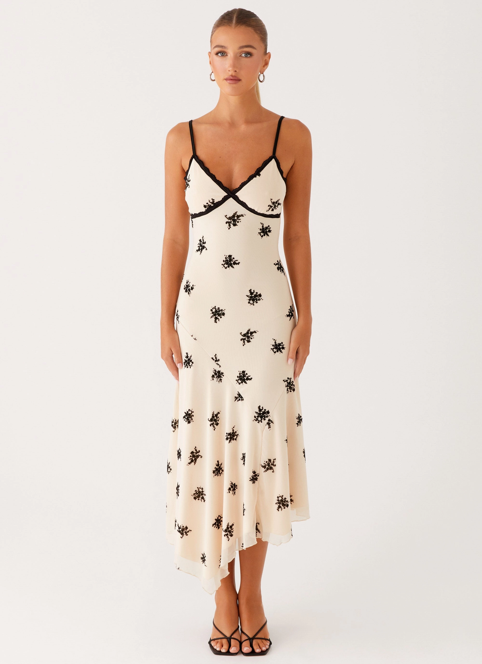 Texture Flow Amelia Midi Dress - Nude