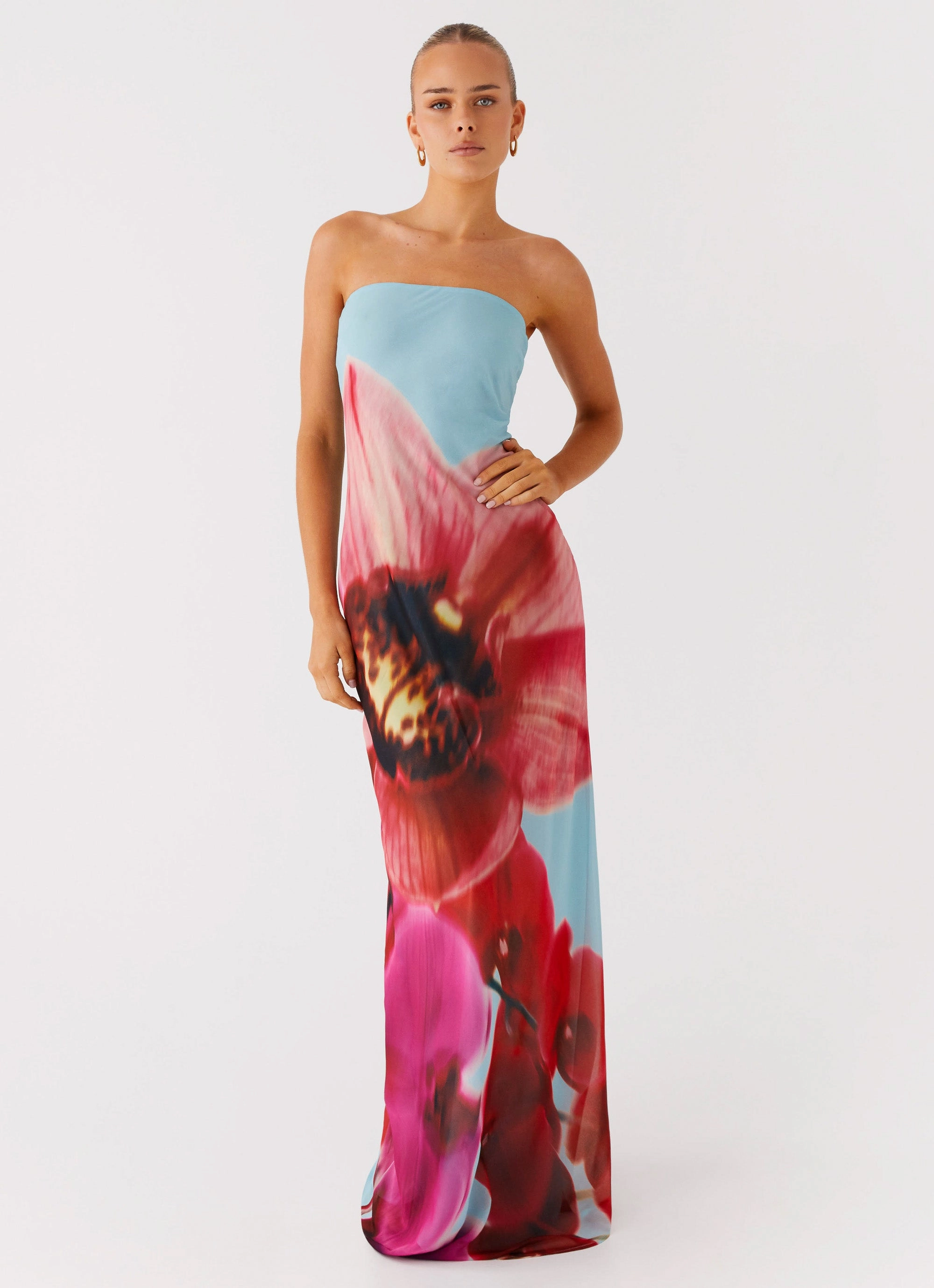 Urban Fit Relax Flex Amelle Maxi Dress - Turquoise Bloom