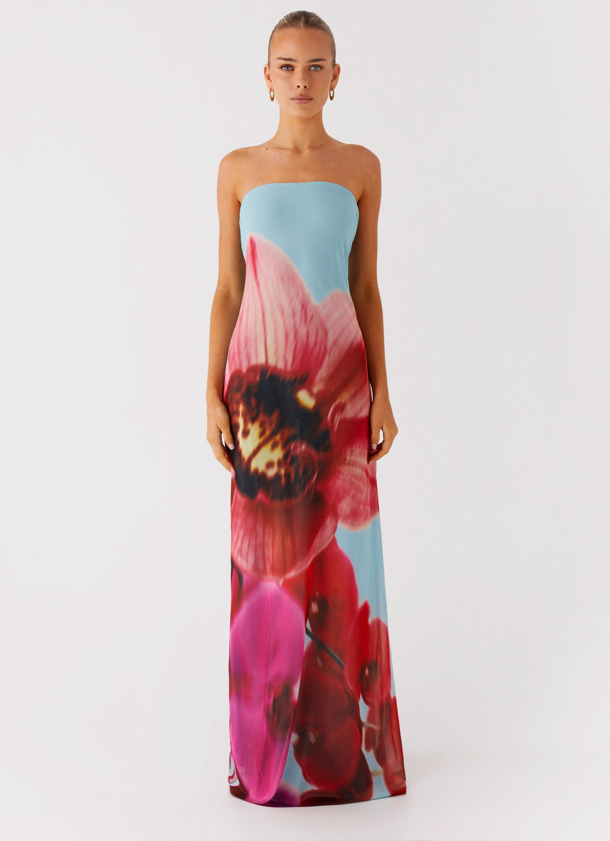 Soft Motion Amelle Maxi Dress - Turquoise Bloom