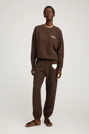 HiddenZipper Americano Cotton Heart Sweatpants