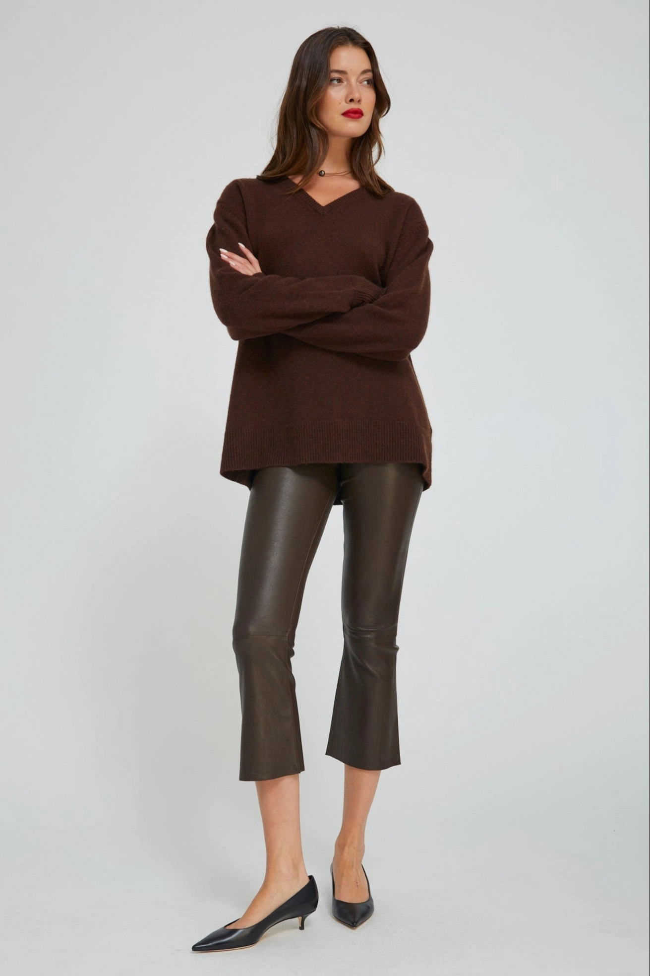 Squat Proof Americano Leather Crop Flare