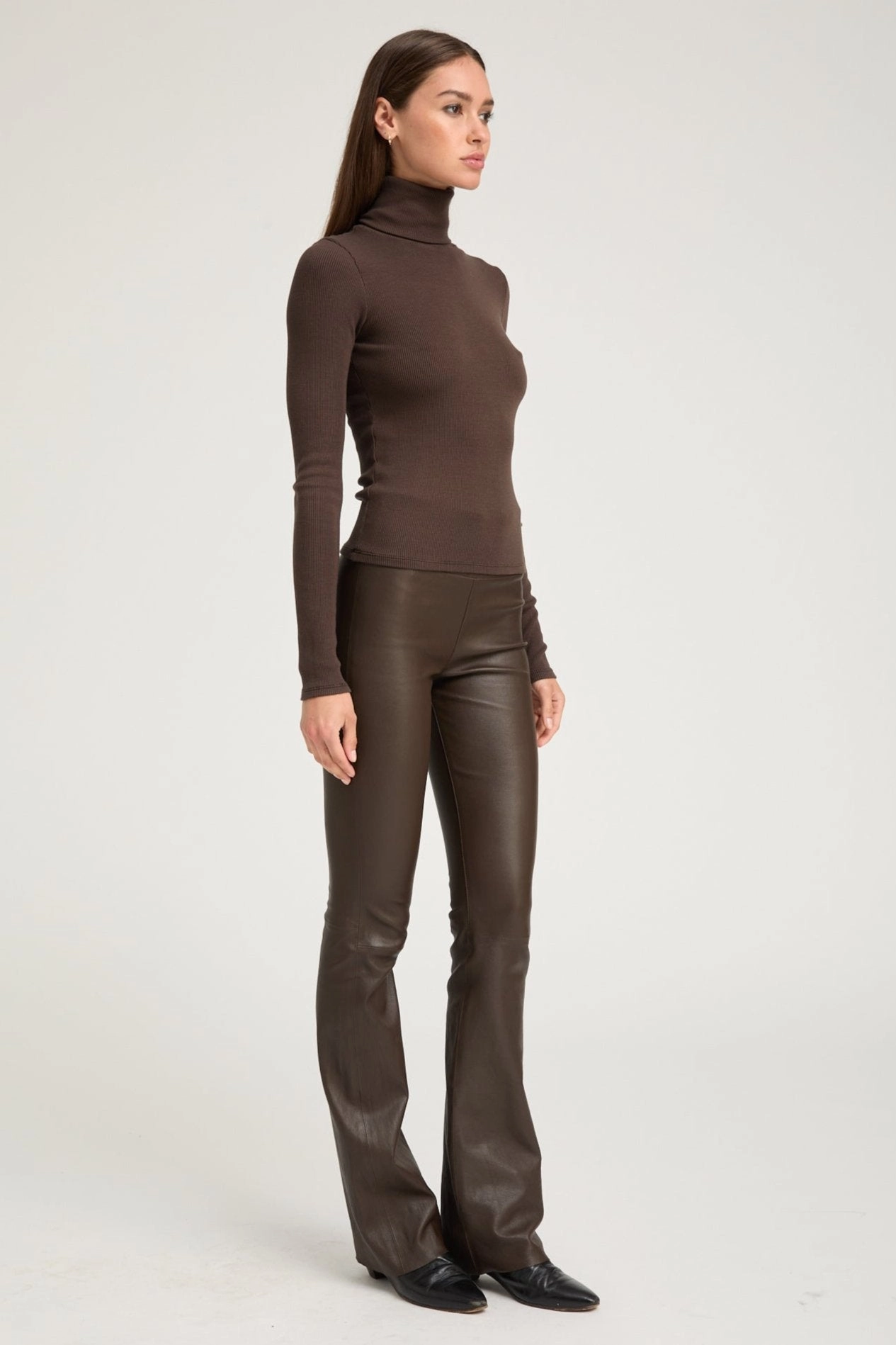 Americano Leather Micro Flare Tall Fit Airport Travel