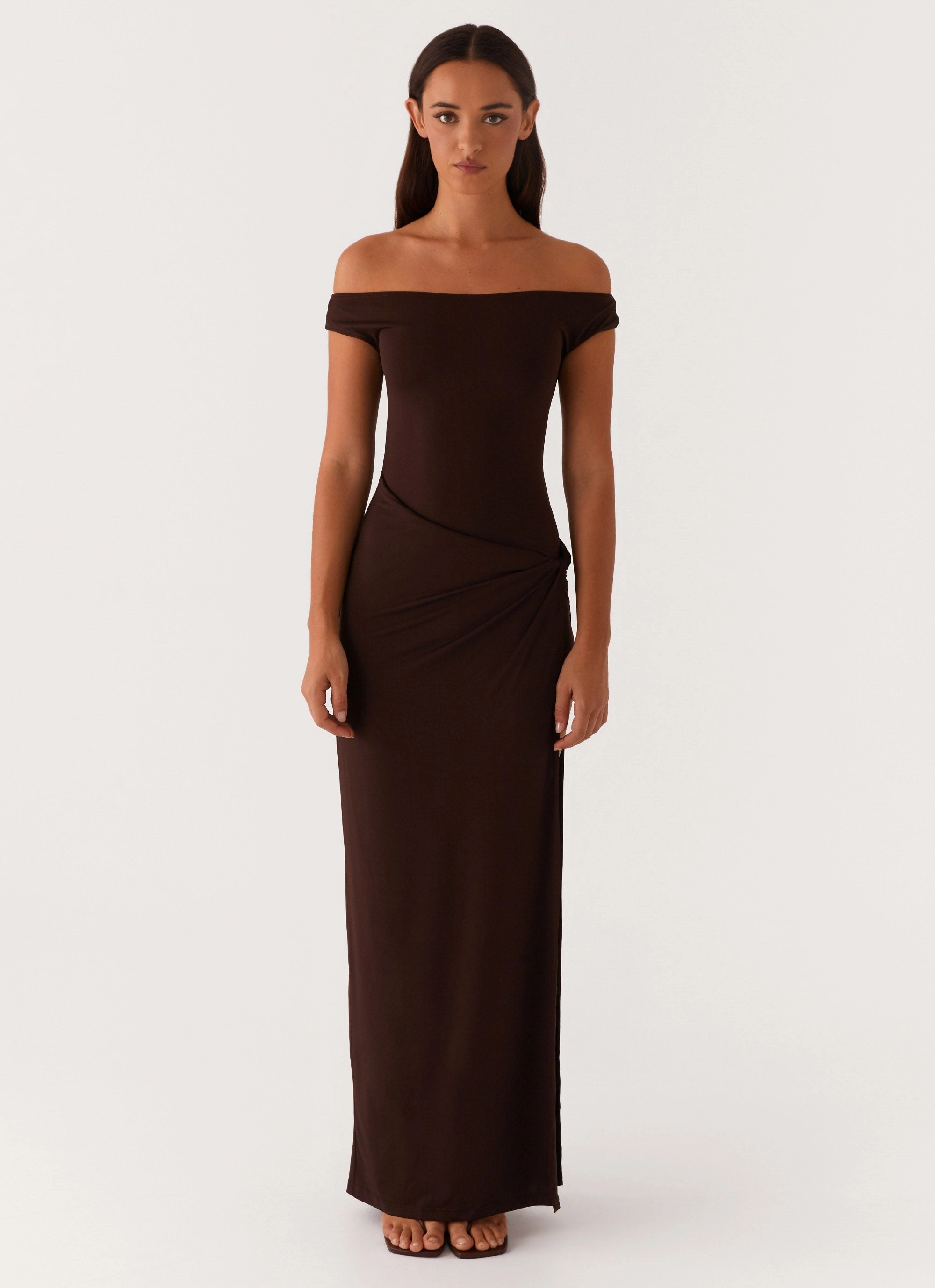 Amerie Maxi Dress - Chocolate Versatile Style Wear Fall Silhouette
