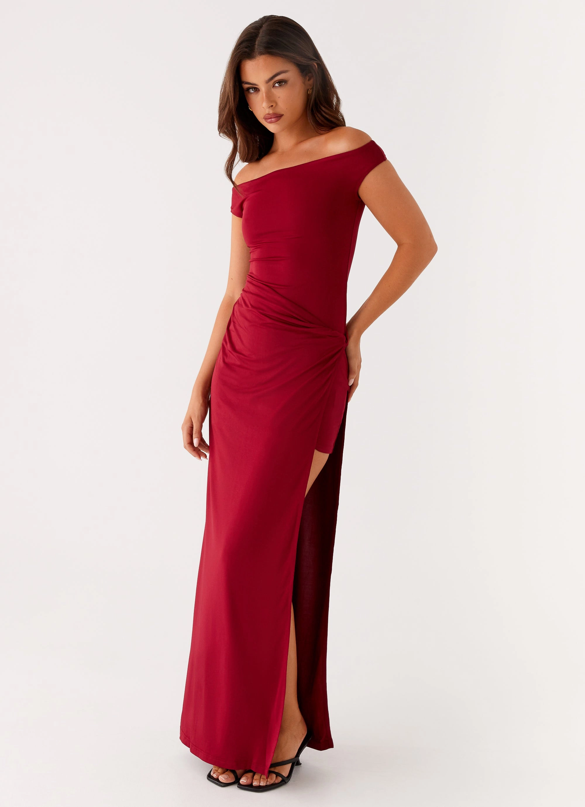 All Gender Fit Amerie Maxi Dress - Maroon