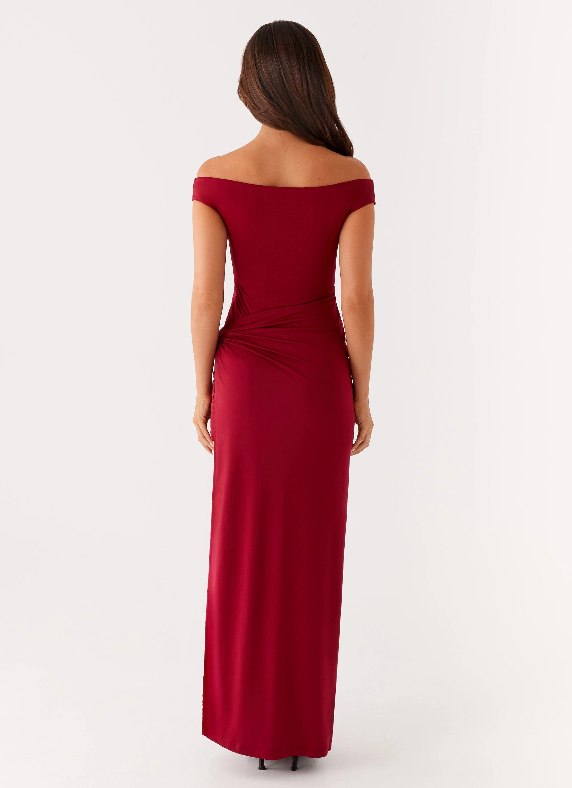 Amerie Maxi Dress - Maroon FoldablePackaging Summer Air