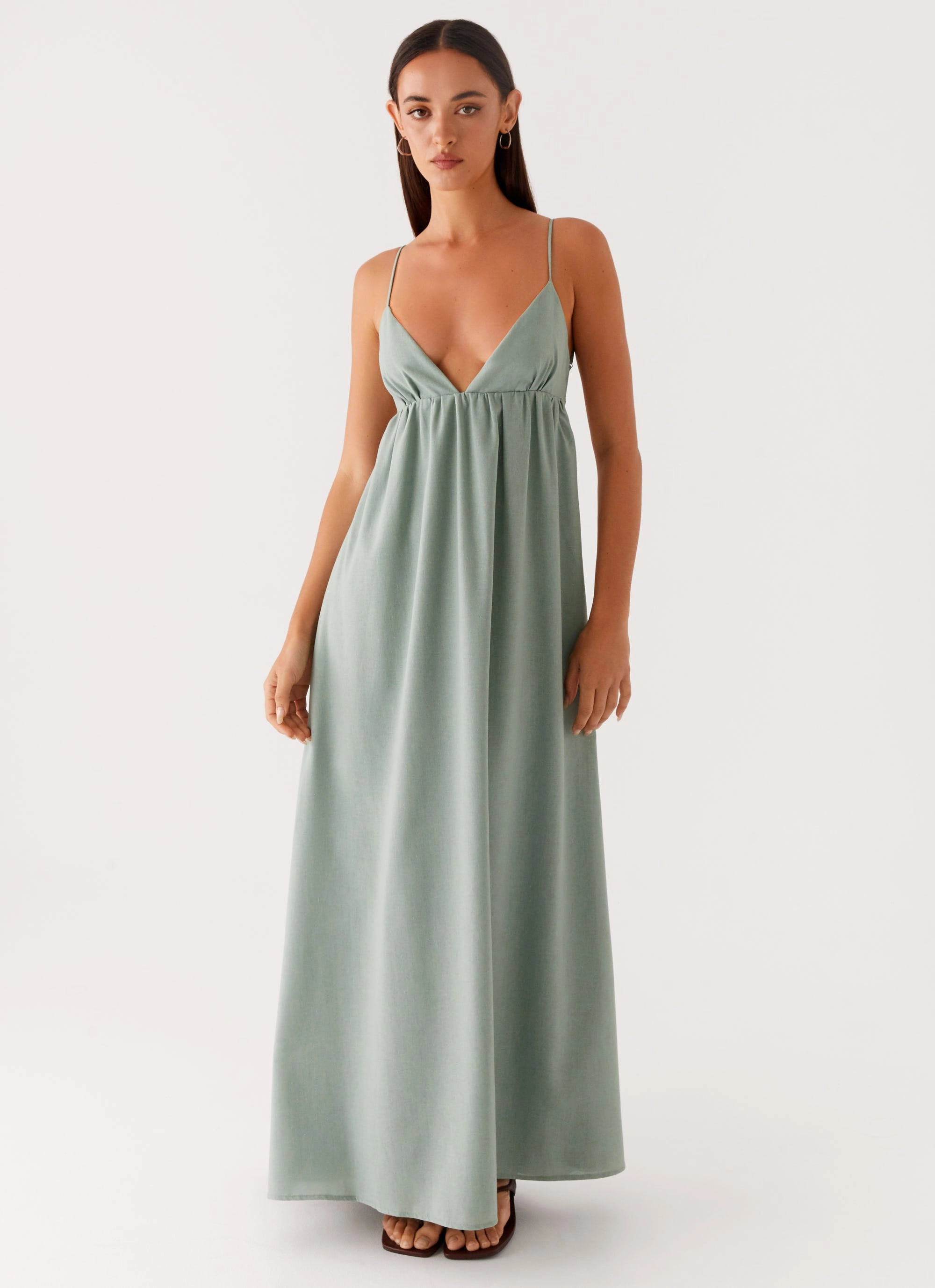 Trendy floral dress Chill Style Greer Maxi Dress - Sage