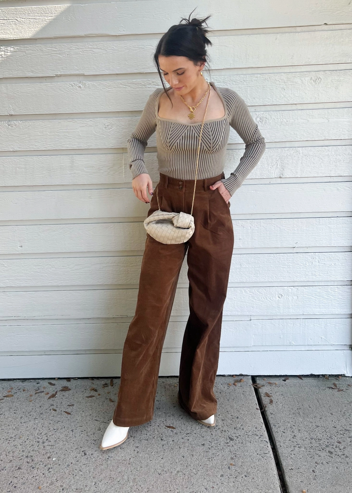 AMY CORDUROY PANTS Minimal Comfort Roll-up style