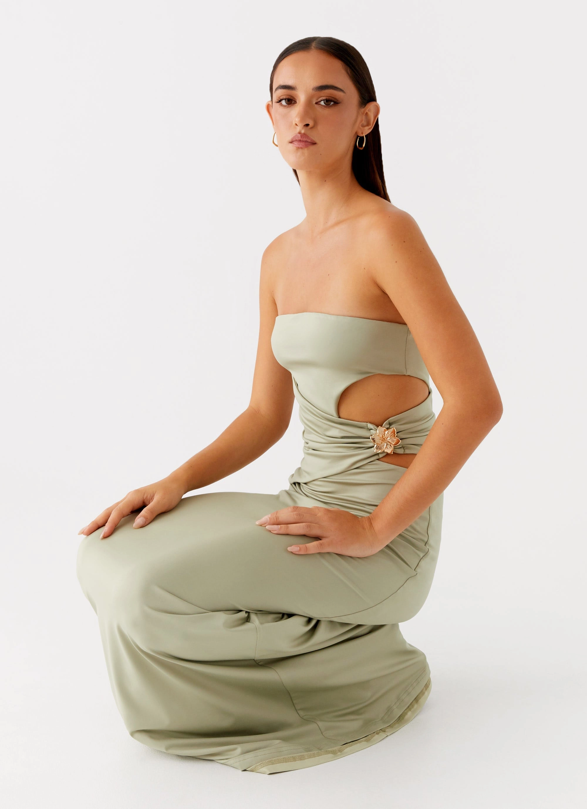 Brunch Glow Anetta Maxi Dress - Sage